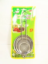 Stainless Steel Mesh Strainer Sifters Set Ingredient Strainers Kitchen Utensil