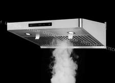 Rear Vent - Livetech JS1305 SBV Stainless Steel 30" Under Cabinet Range Hood 