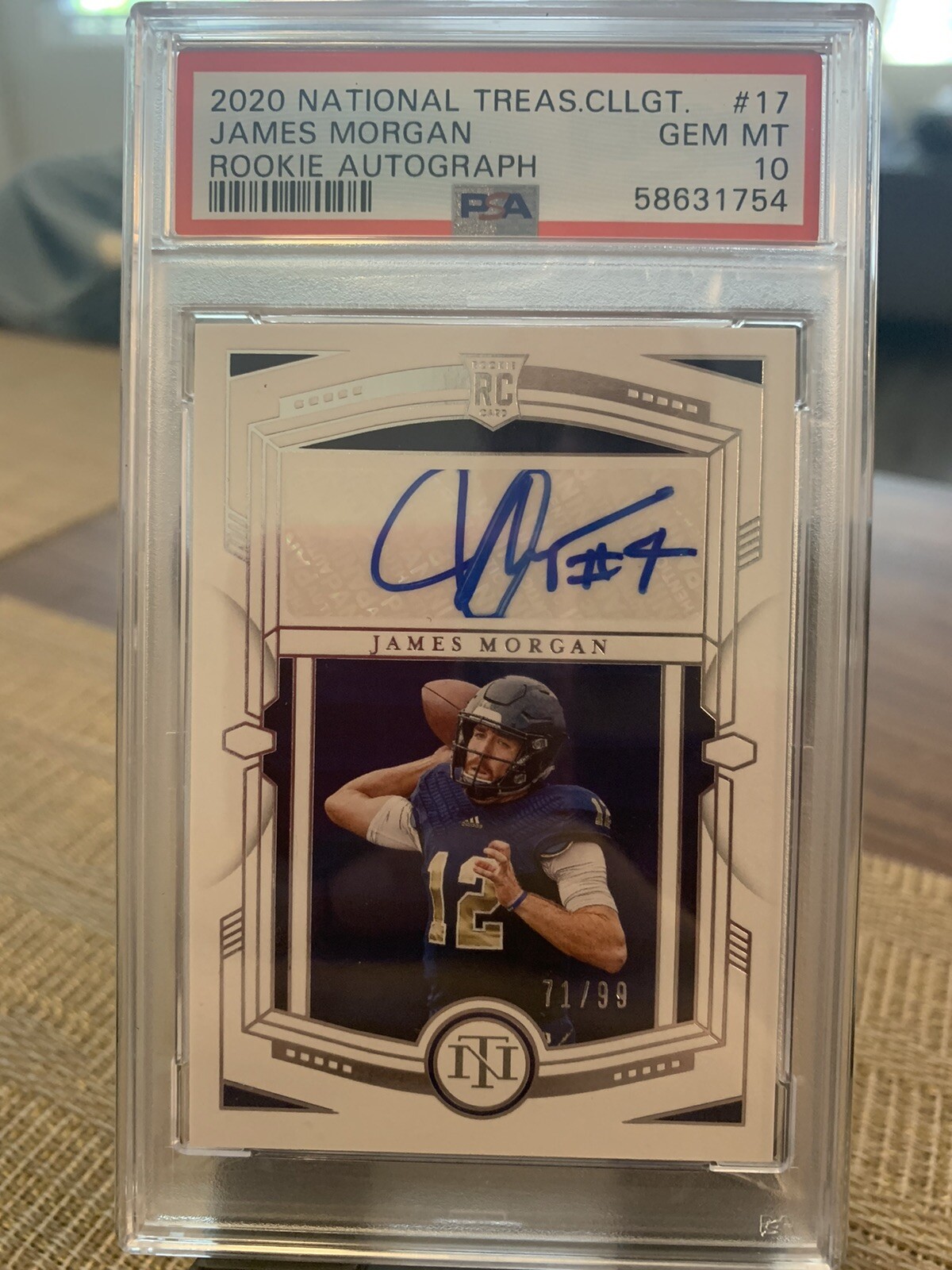 James Morgan Panini National Treasures Collegiate Rookie Autographs #17 Base