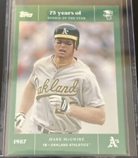 Mark McGwire 2022 Topps Rookie RC 75th Ann Green SP 33/50 RARE + Base Card