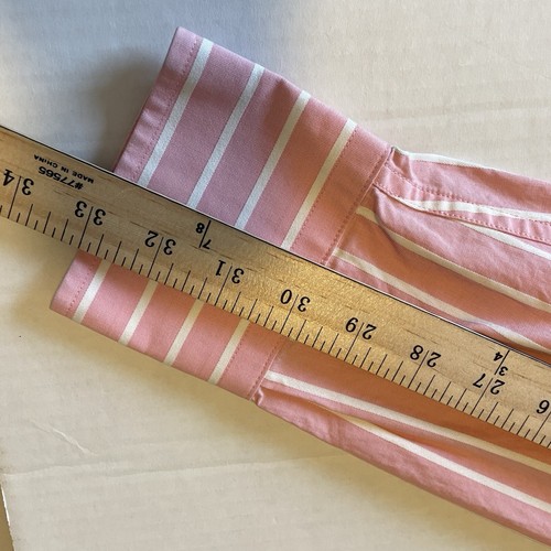 ABERCROMBIE & FITCH MENS BUTTON UP SHIRT PINK STRIPES MUSCLE FIT Small - Picture 12 of 12