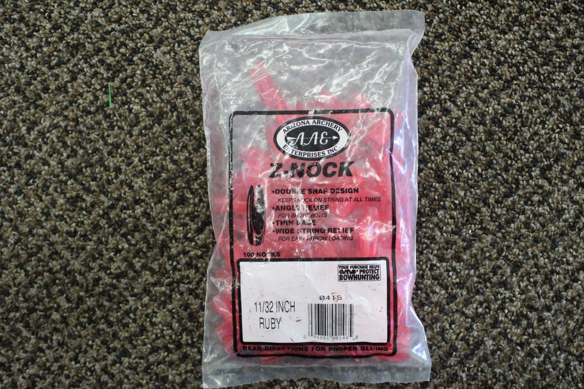 AAE Z Nocks - 11/32" Ruby - 100ct