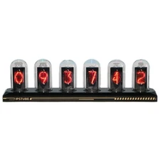 Nixie Tube Clock Glow Tube Clock IPS Color Screen Digital Clock DIY Analog Di...