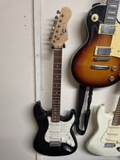 Gear4music Strat Style Black Electric Guitar 4/4 Right Handed