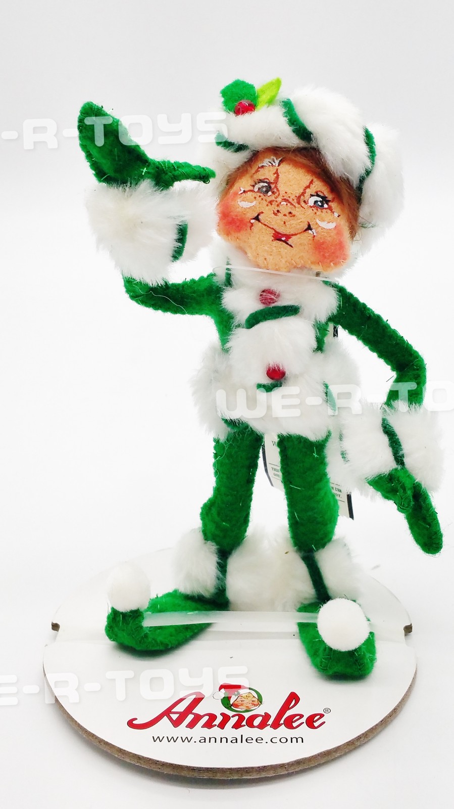 Annalee Mobilitee 2008 Green Peppermint Twist Elf 5"" Wired Doll No 500408 MINT