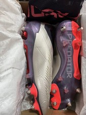 9.5M adidas Predator Elite LL SG Cleats Platinum Metallic Black IF6319