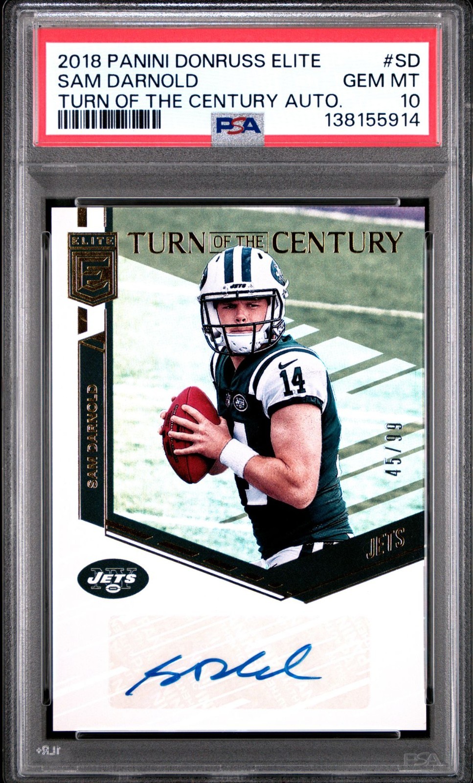 Sam Darnold Panini Donruss Elite Turn of the Century Autograph #SD Base