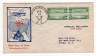 USA 1937 20¢ Trans-Pacific First Day Cover Special Delivery Sc# C21 w/Cachet