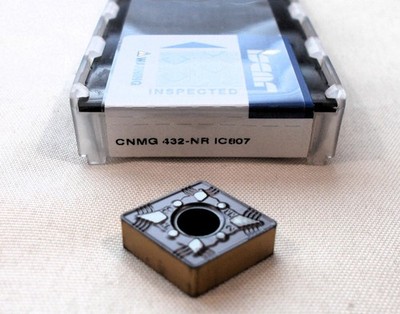 BOX OF 10, ISCAR CNMG 432-NR IC807 TURNING INSERTS, CNMG 120408-NR