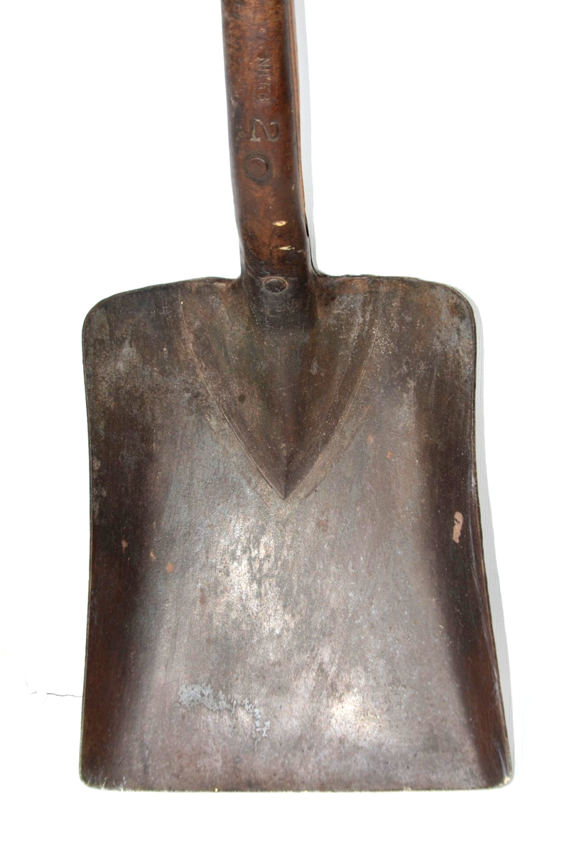 Wooden D Handle Coal Shovel Vintage 1930s 37” Nileb NO 2 Montana