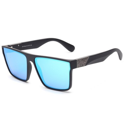 Polarisierte RetroSonnenbrille im SquareStyle für Damen und Herren, Flat Top ...
