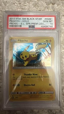 ピカチュウEX 海外版 プロモ PSA10 BLACK STAR PROMO 2017 POKEMON SM BLACK STAR PROMO #SM81 PIKACHU-HOLO PSA 10 POP 39