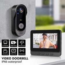1080P Wireless Smart Video Doorbell Camera and Monitor Doorbell Intercom System