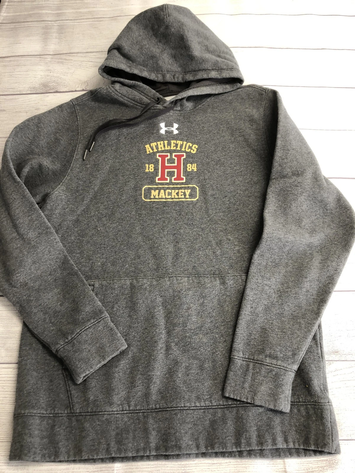 Under Armour Hoodie Mens Medium Gray ColdGear Athletics Mackey H Sweatshirt