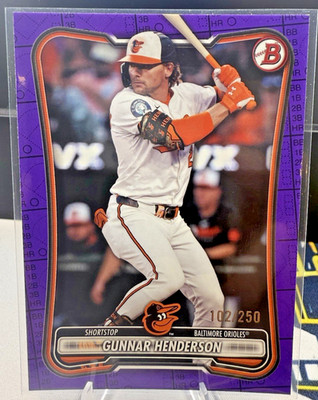 2026 Bowman Gunnar Henderson Purple Pattern #/250 Orioles