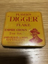PLAYERS DIGGER FLAKE EMPIRE GROWN TOBACCO SMOKING VINTAGE TONACCO 2oz TIN