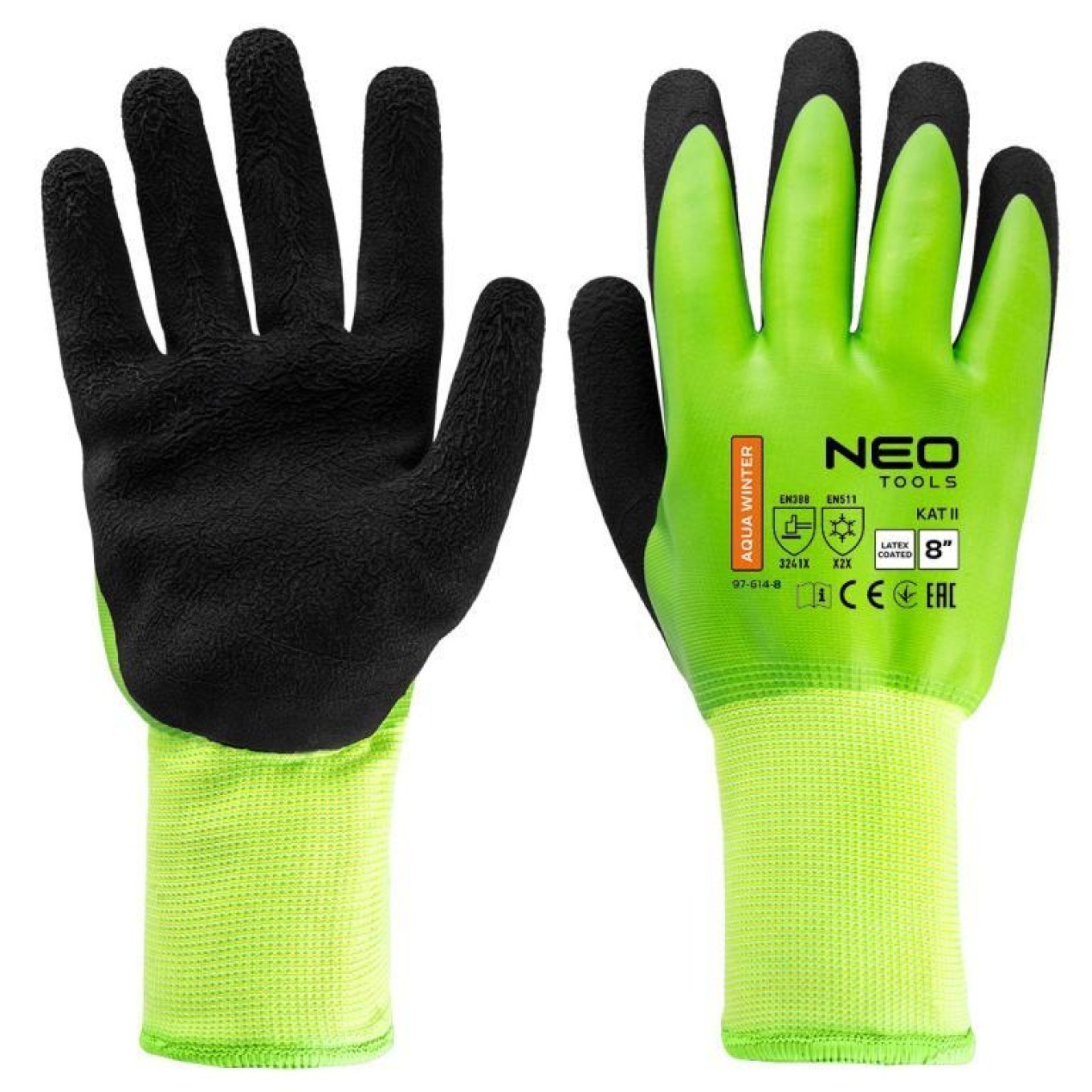 Work Gloves Lined, Polyester Latex Coated 97-614-8