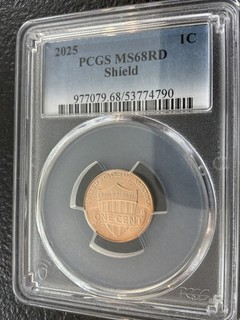 2025 Lincoln Shield 1c Cent PCGS MS68 RD LAST PENNY