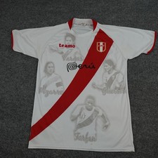 Peru National Team Jersey Mens Large White Soccer Michael Carlos FPF Te Amo