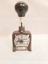 Bates Vintage Numbering Machine 6 Wheels Stamp, Made in USA 0084
