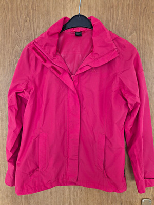 Schöffel Regenjacke Damen Rot Gr. 38 Polyamid Kurz Langarm RV Taschen