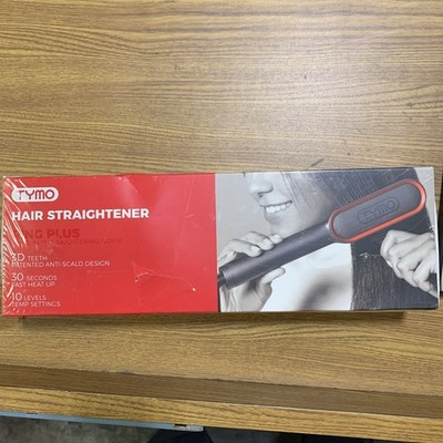 TYMO Ring Plus Ionic Hair Straightening Comb Brush 3D Teeth Black Open Box
