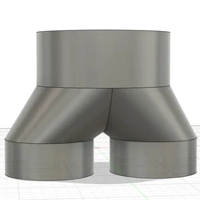 10" to 6" Y-Splitter Reducer Duct Connector for Woodworking Dust Collection HVAC