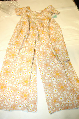 NEW Gigi and Max Bamboo Jumpsuit Romper Daisies Floral 6/7Y