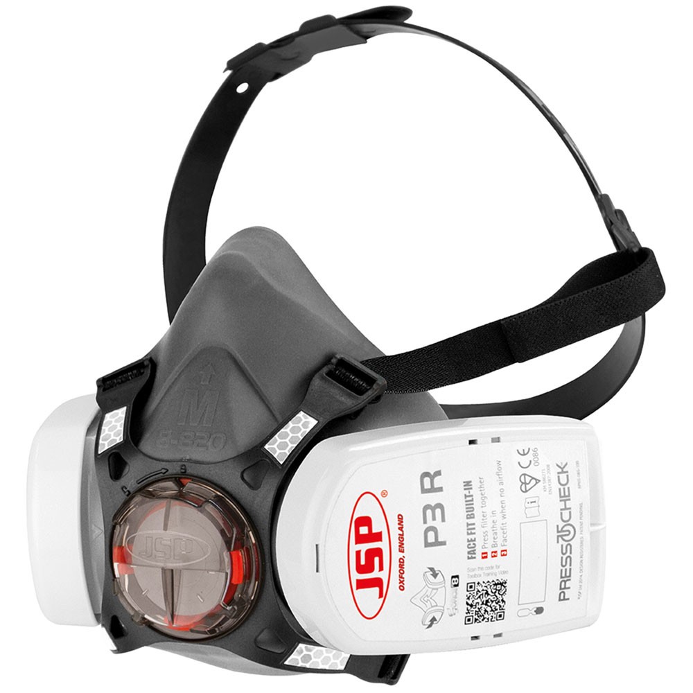 JSP Force™ 8 Half Mask Respirator with Press To Check P3 Filters