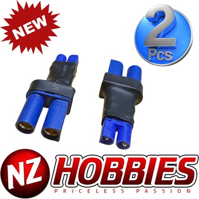 NZ RC EC2 Male to EC5 Female Connectors (2 pc) # NZ-EC2M2EC5F