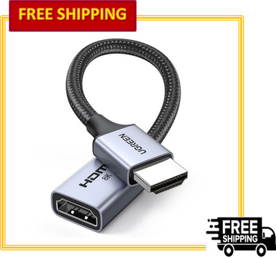 UGREEN HDMI Male to HDMI 2.1 Female Adapter 8K@60Hz 4K@240Hz 48 Gbps, 0.5 FT