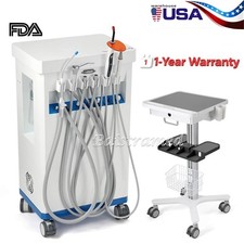 FDA Portable Dental Mobile Delivery Unit Air Compressor / Multi-Function Trolley