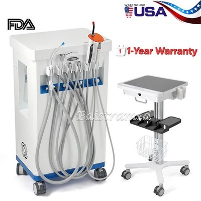 FDA Portable Dental Mobile Delivery Unit Air Compressor / Multi-Function Trolley