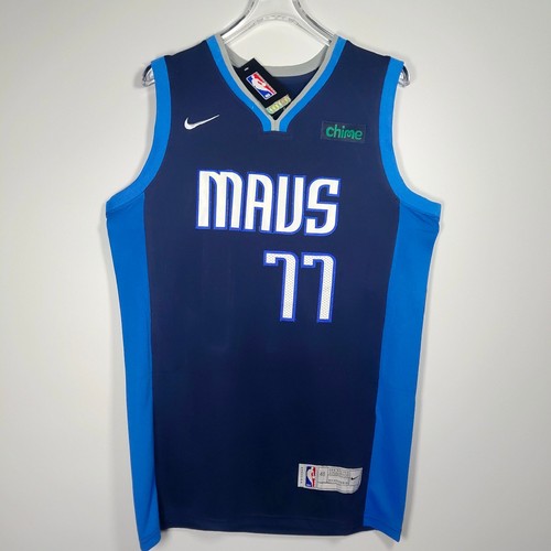 Luka Doncic #77 Blue Adult Men's Embroidered Size S-2XL
