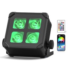 10XWaterproof Stage Par Light Wireless 4LED RGBWA UV Uplights DJ Battery DMX APP