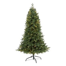 Nearly Natural 5ft Vermont Fir Artificial Christmas Tree w/150 Clear LED Lights