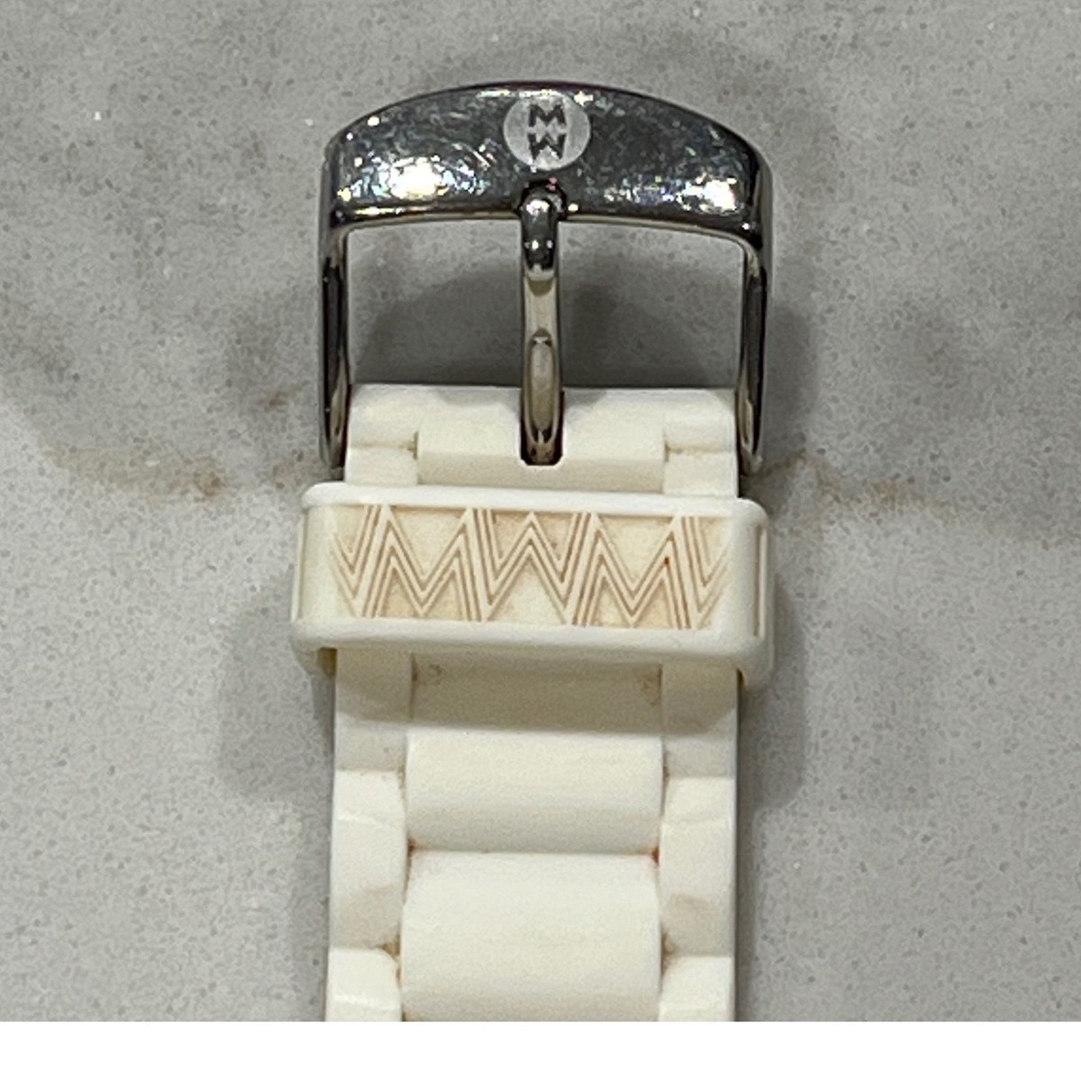 Michele Tahitian Chronograph White Silicone Watch Jelly Bean needs‎ batteries Michele Women main image 4