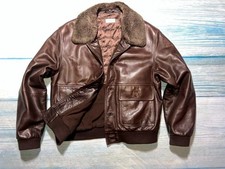 Harry Rosen Leather Kalb Nappa  Pilot Bomber Jacket Jacke MAN SIZE 52