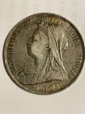 QUEEN VICTORIA VEILED OLD HEAD CROWN 1900