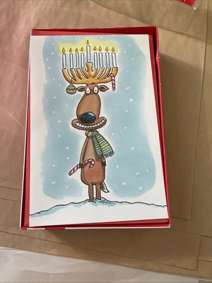 Market Place Carlton Cards Christmas 20 Raindeer Retro VTG Christmas Cards