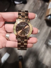 Marc By Marc Jacobs Gold Tone Rose Gold Accent Watch