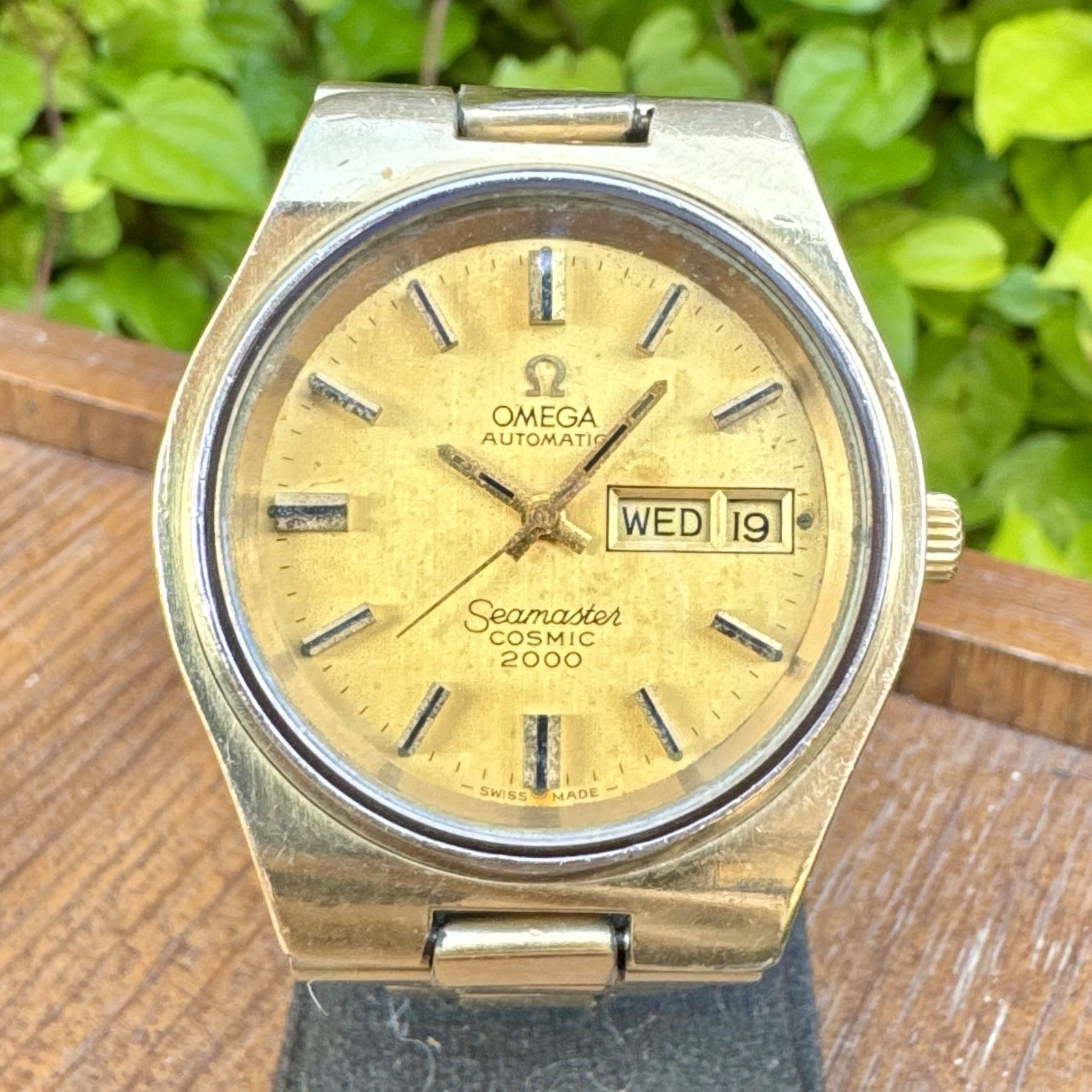 Vintage Omega Seamaster Cosmic 2000 38mm Automatic Gold Plated 166.135 cal 1012 image 2