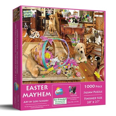 SunsOut Easter Mayhem 1000 pc Easter Jigsaw Puzzle
