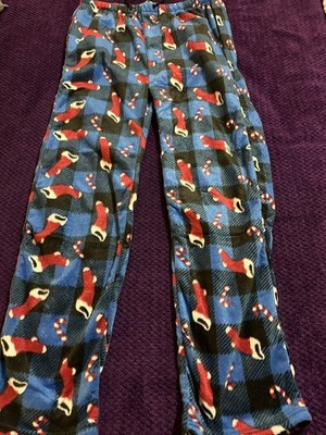 Essential Loungewear Christmas Stockings Size Large Fleece Lounge Wear Pajamas