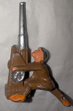 Vintage Barclay Manoil Lead Army Soldier Firing AA Gun