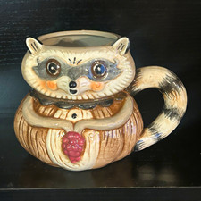 Johanna Parker Decorated Raccoon Coffee Mug B...