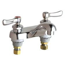 Chicago Faucet 802-Ve66abcp Manual Low Arc Bathroom Faucet, 4" Mount, Polished