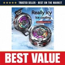 Magnetic Phone Cooler for Gaming, RGB Semiconductor Cooling Fan with Digital