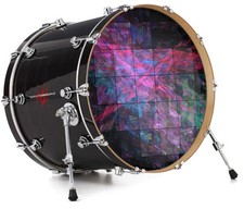 Vinyl Decal Skin for 20" Bass Kick Drum Head Cubic