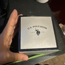 U.S. Polo Assn. Silver Rectangular Analog Wri...